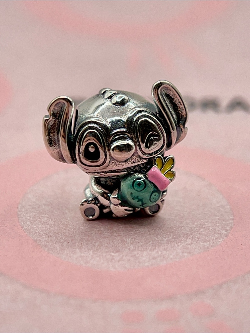 Pandora Disney Lilo & Stitch Hugging Scrump Silver Charm